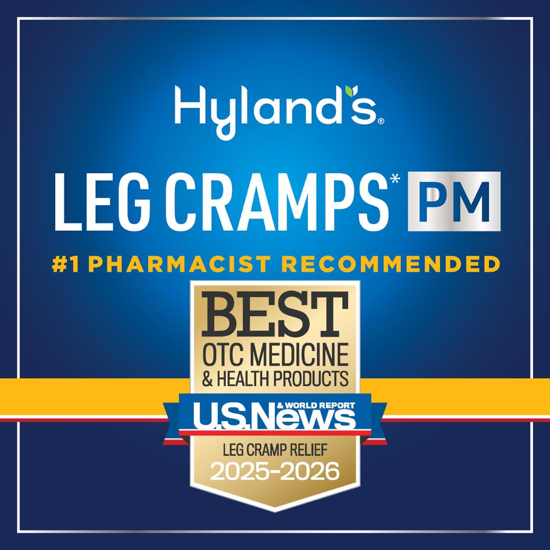 Natural active ingredients label on Hyland's Leg Cramps PM packaging