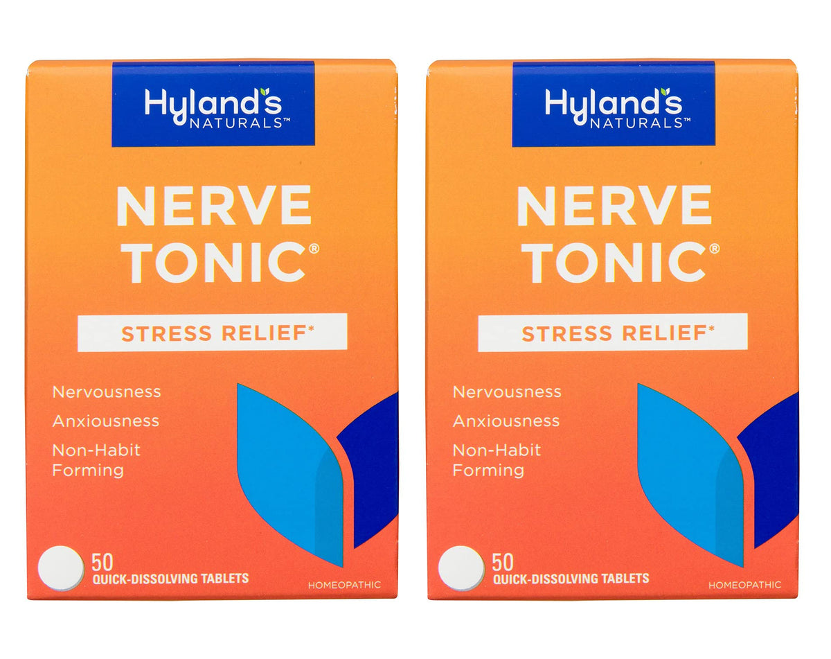 Hyland's Naturals Nerve Tonic 2-pack, 50-count tablets in bottle