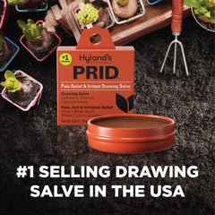 Natural ingredients icons for Hyland's PRID Drawing Salve Naturals