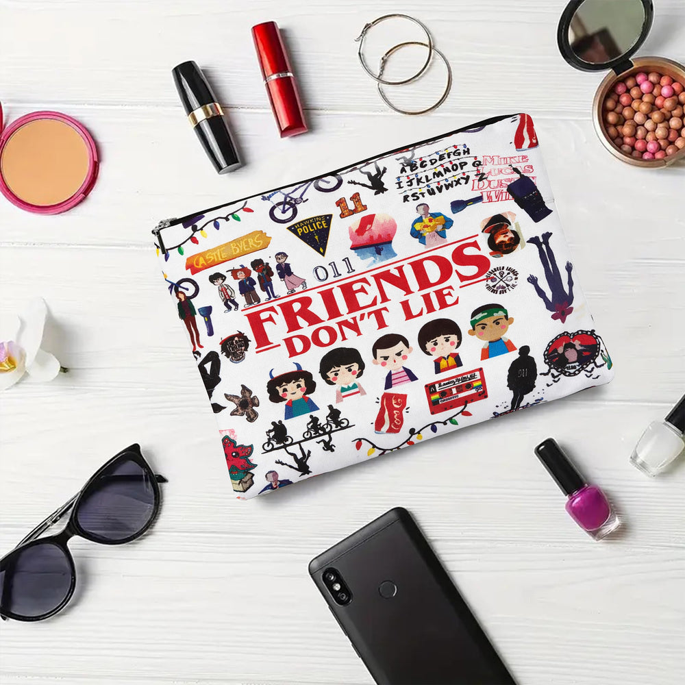 HYPEHOME durable canvas cosmetic bag keeps toiletries organized during travel.
