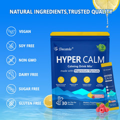 Glass of water with HyperCalm for sleep and stress support scene