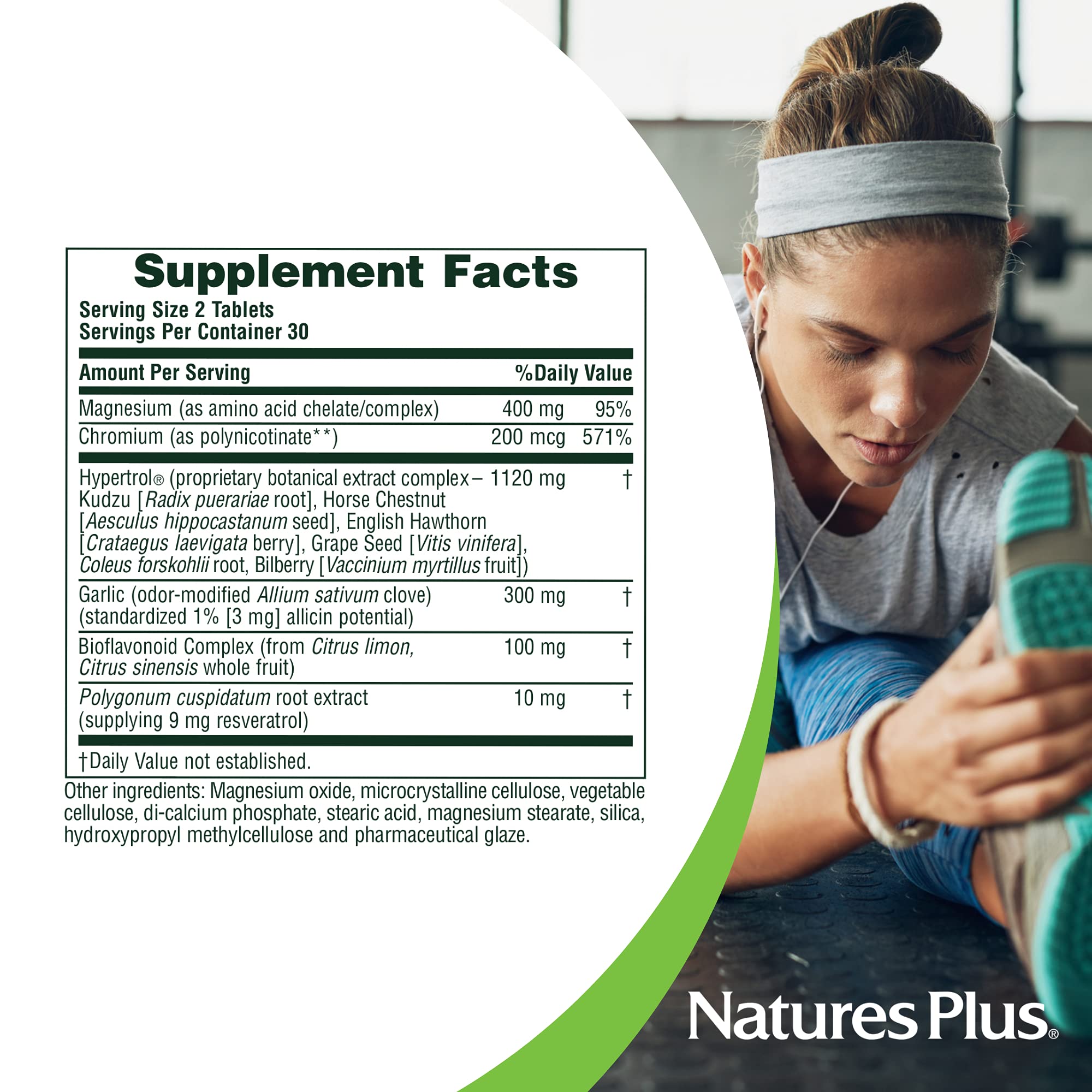 Hypertrol botanical blend ingredients: Kudzu, Horse Chestnut, Hawthorne, Grape Seed, Coleus Forskohlii, Bilberry