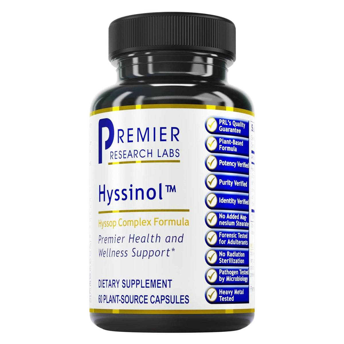 Premier Hyssinol hero shot featuring hyssop and green tea ingredients