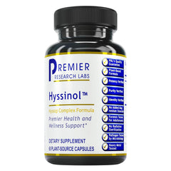 Premier Hyssinol hero shot featuring hyssop and green tea ingredients