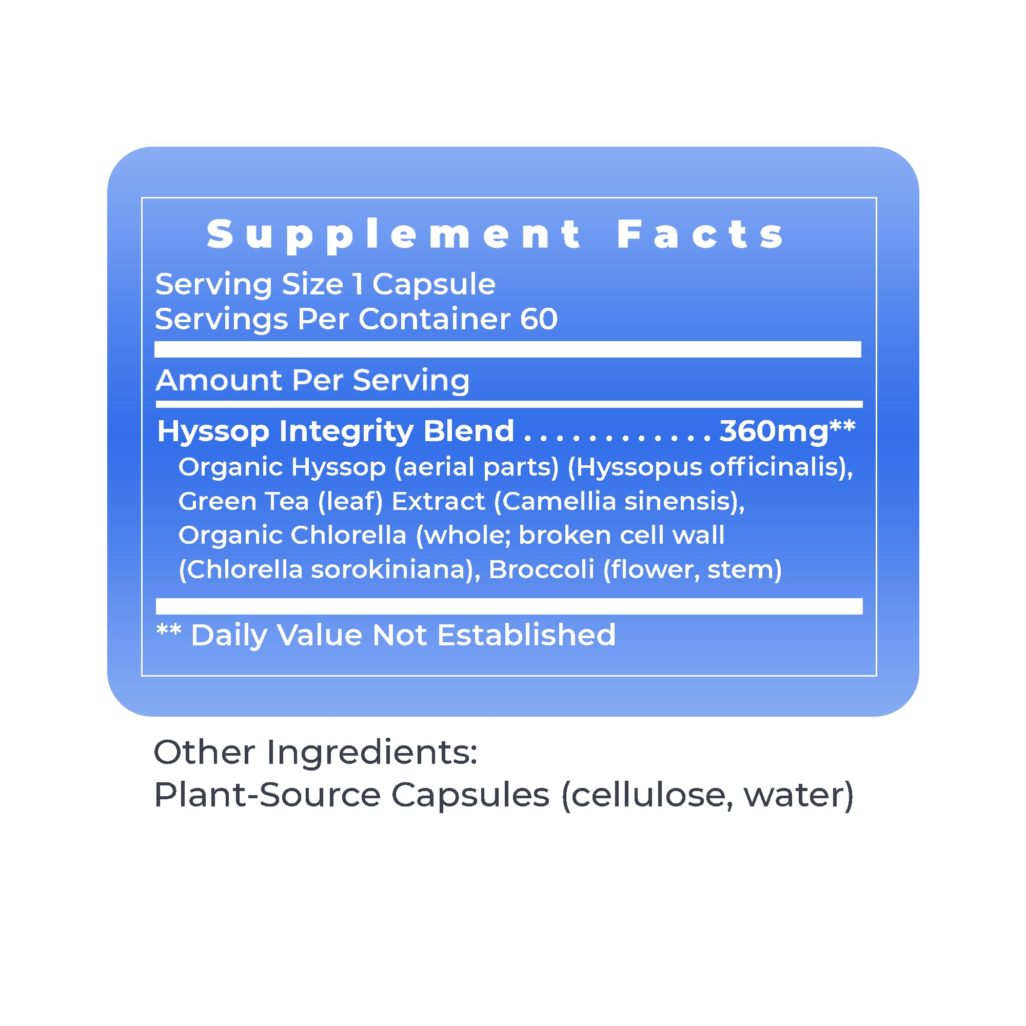 Packaging and branding of Premier Hyssinol dietary supplement