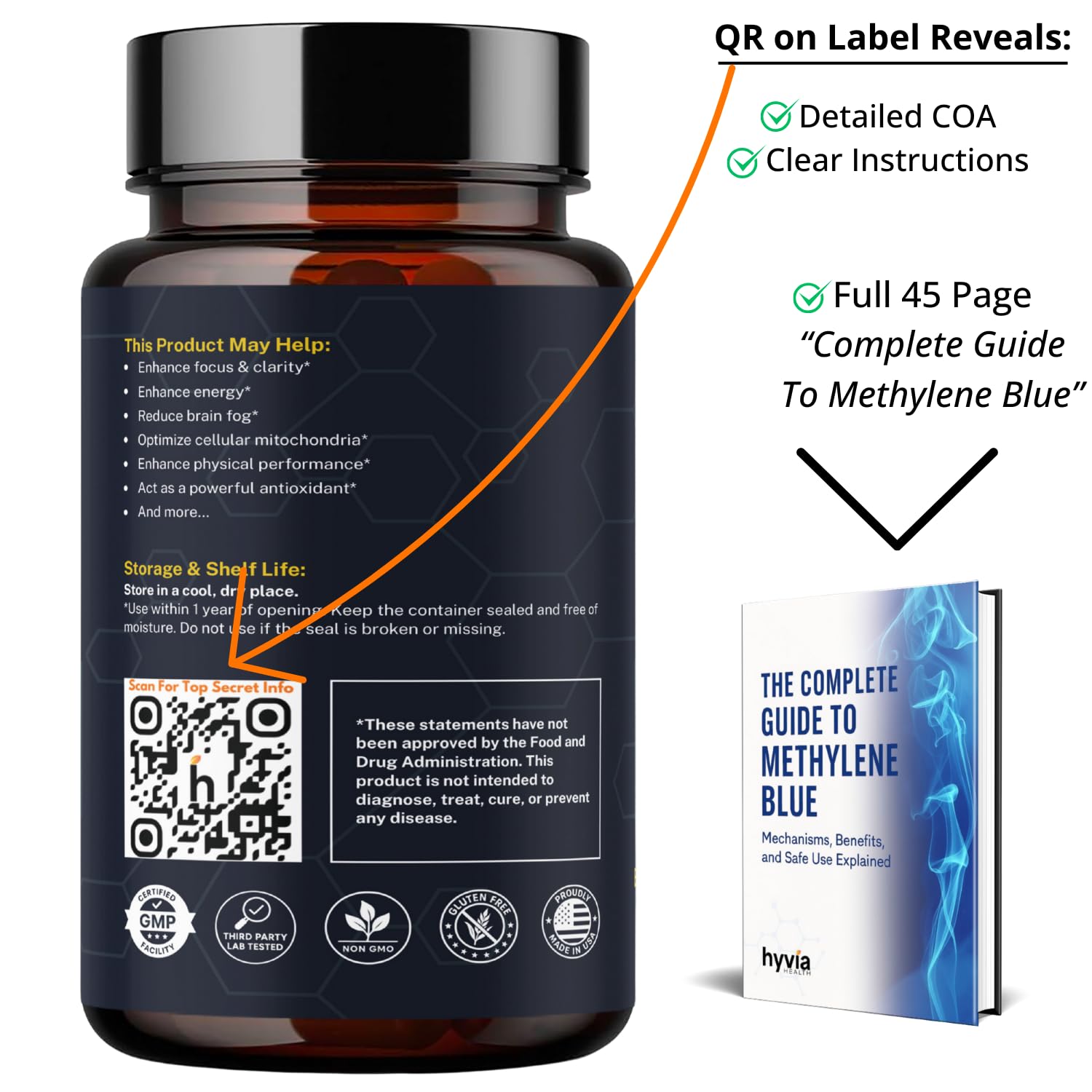 Hyvia Health amber glass bottle packaging preserves potency