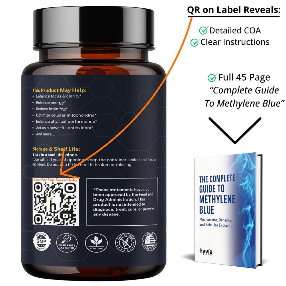 Hyvia Health amber glass bottle packaging preserves potency