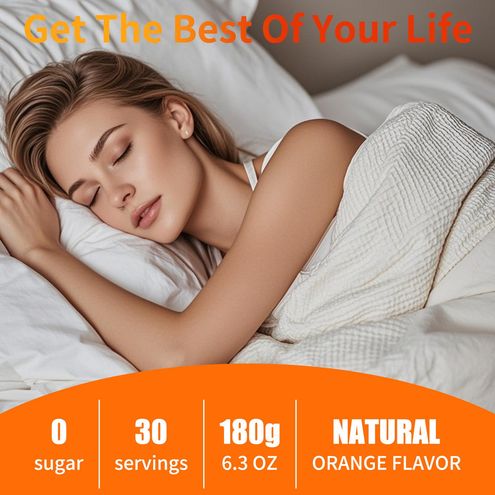 Orange-flavored Cortisol Drink Mix ready to mix