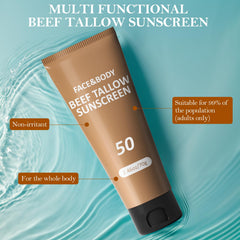 HZENPPOR beef tallow sunscreen texture swatch demonstrating quick absorption.