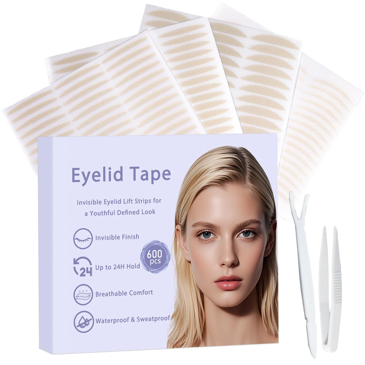 HZFYVBC eyelid tape invisible hooded eyes creates a subtle natural crease