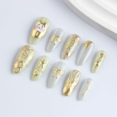 HZJXRT Money Cat Nails with 3D bow tie accents for playful upgrade.