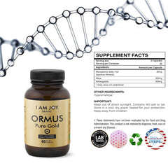 Close-up of I Am Joy Monoatomic Gold Capsules