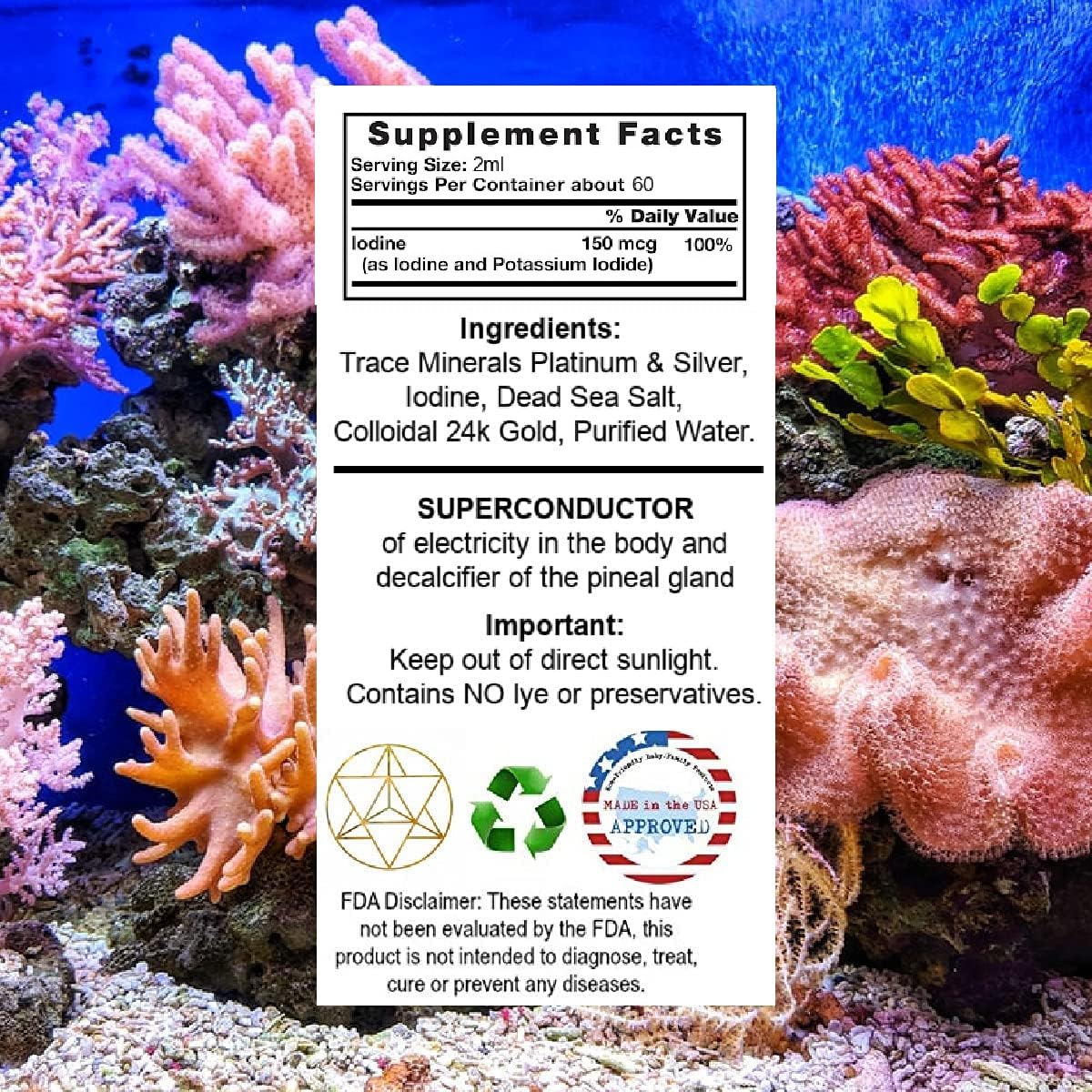 Close-up of the Ormus Ocean Nectar label