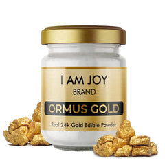 Front view of I Am Joy Pure Ormus White Gold Powder Monoatomic M-State 24k 99.99% - 22g