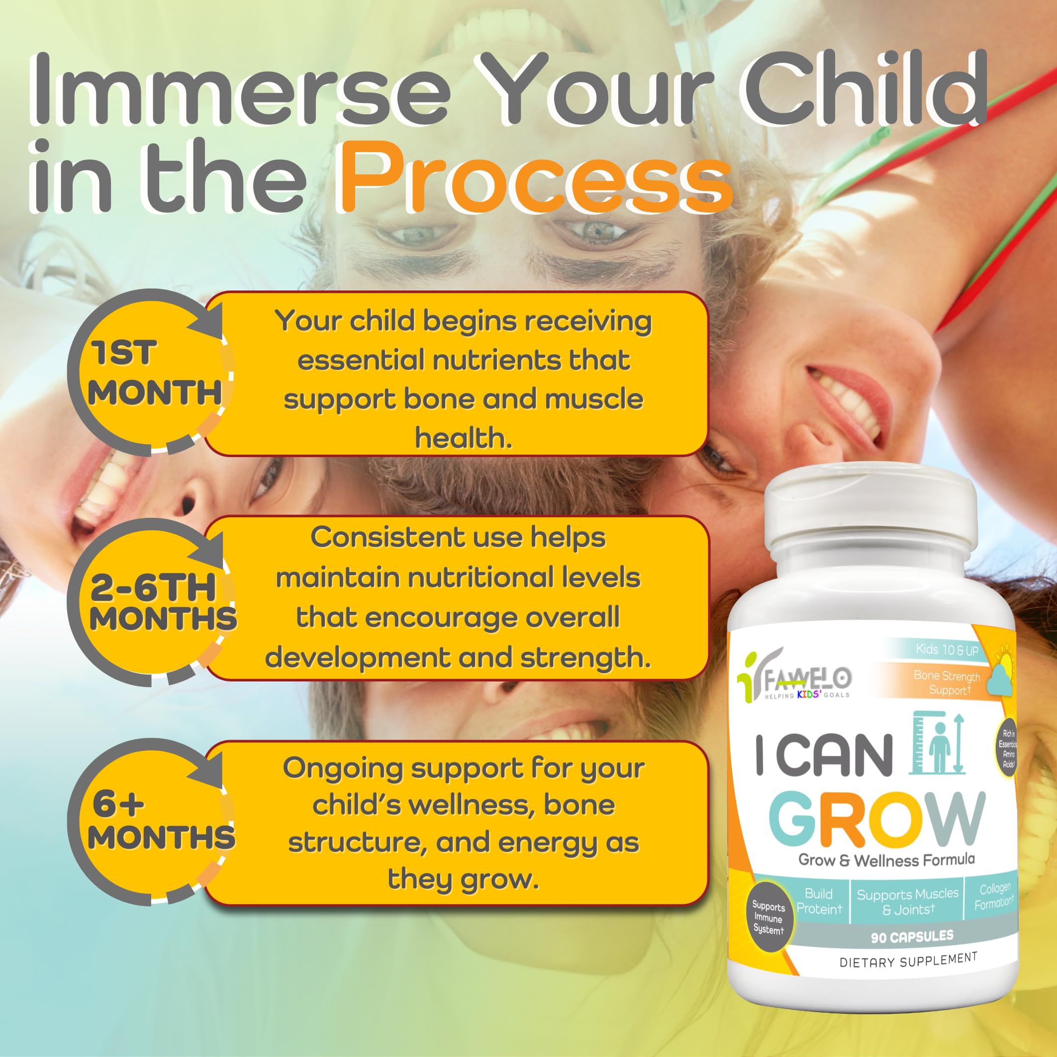 I Can Grow ingredients list with L-arginine, L-ornithine, and L-glycine