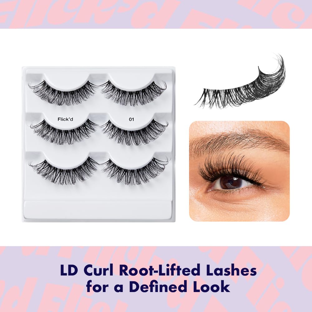 i•ENVY Flick'd LD Curl with L-LIFTING ROOT for a bold, open-eye effect.