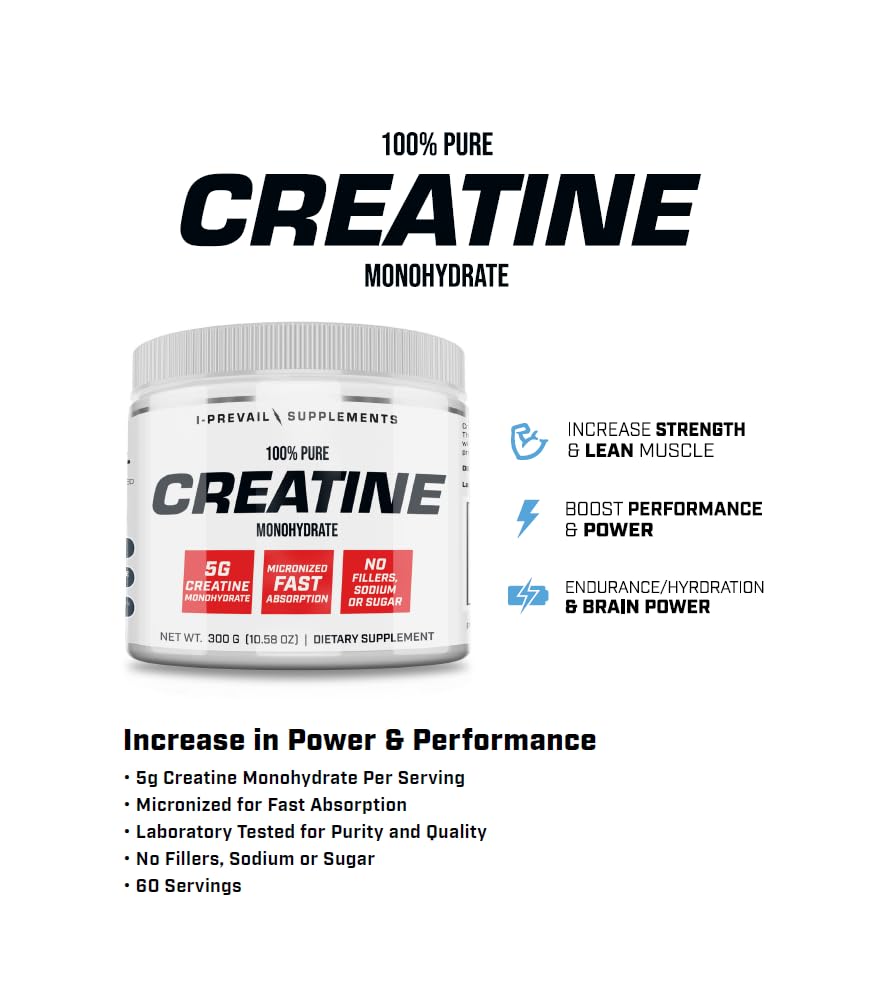 Serving scoop with 5 g creatine per serving