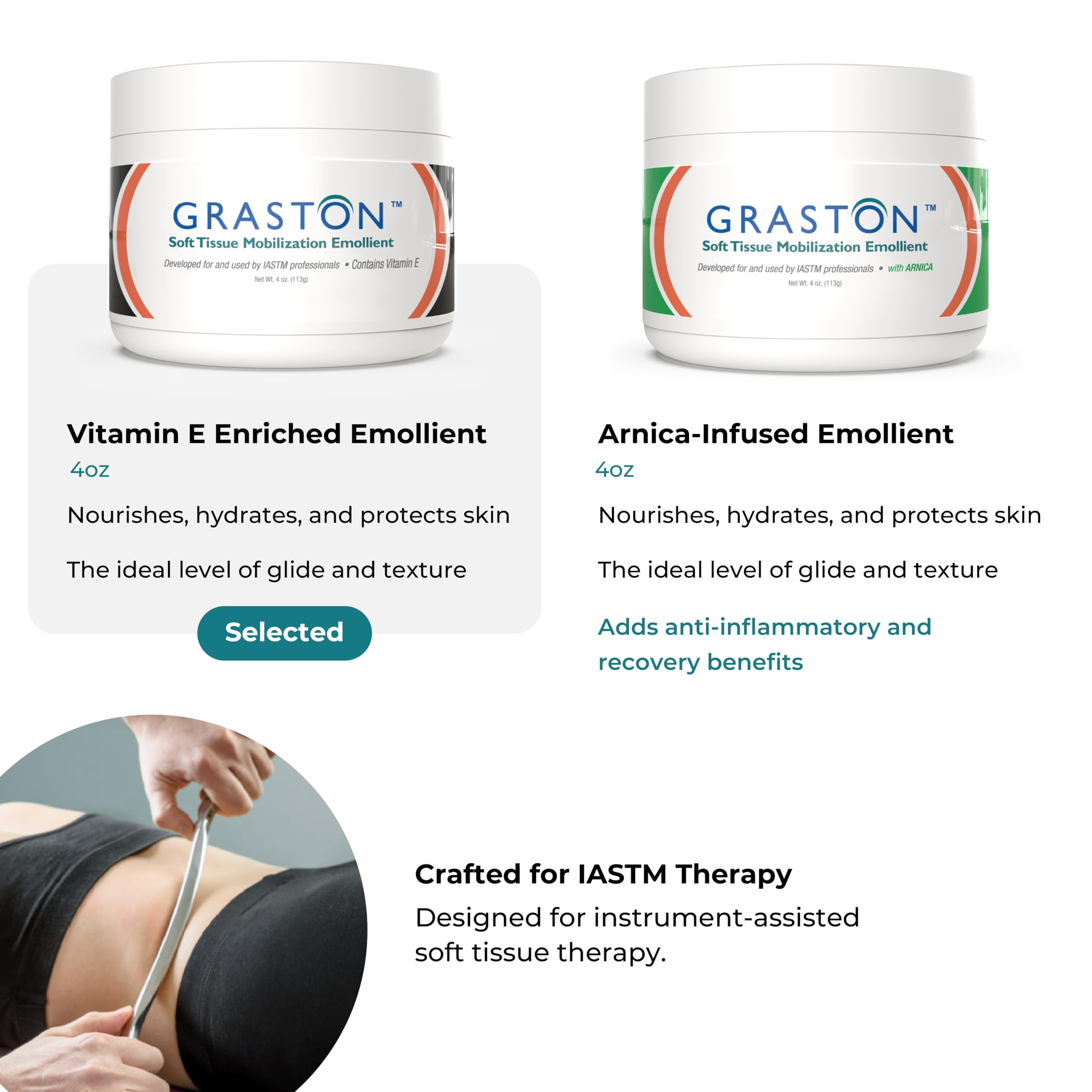 IASTM lotion for Graston Technique and manual therapy