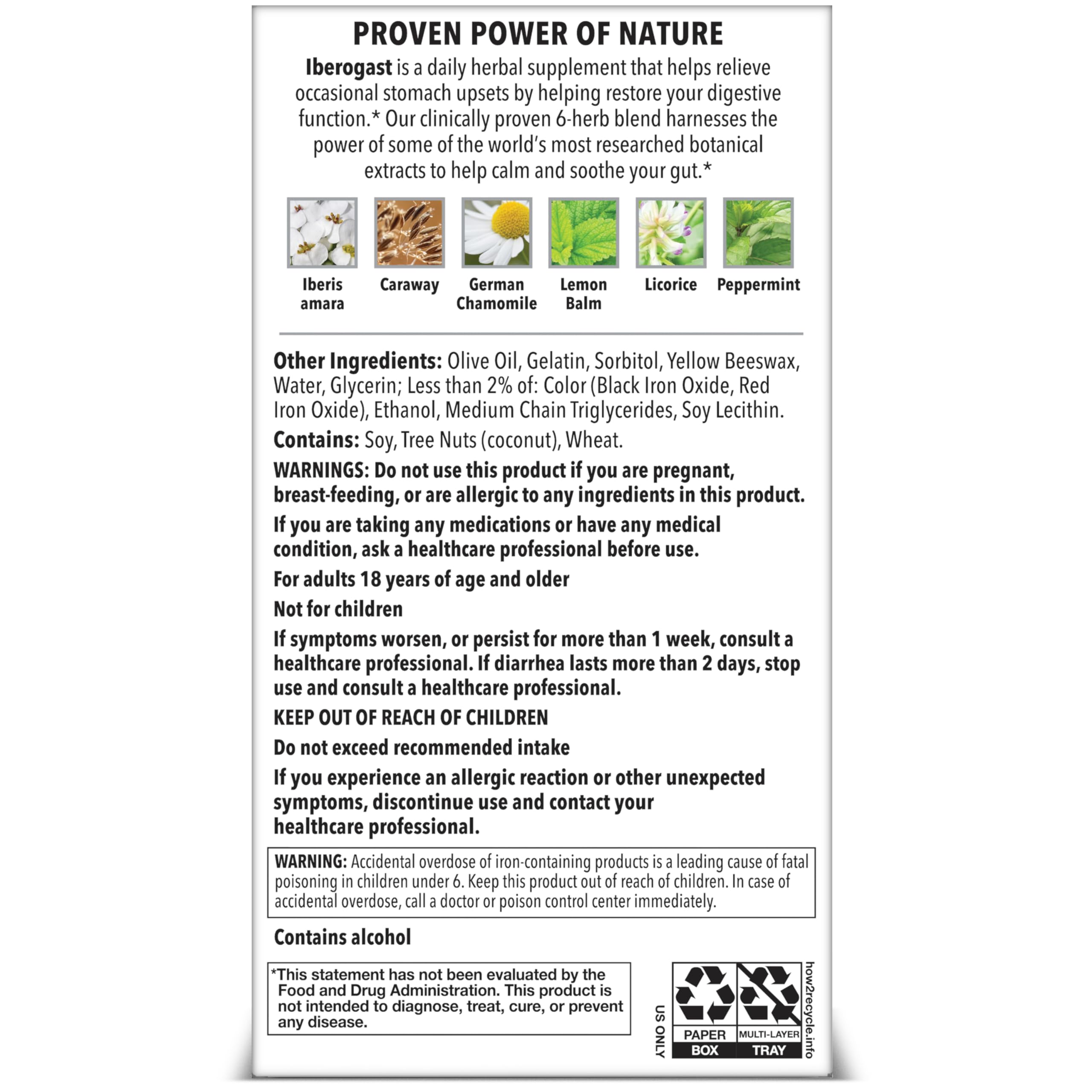 Iberogast softgels clinical-study graphic highlights evidence-backed herbal approach.