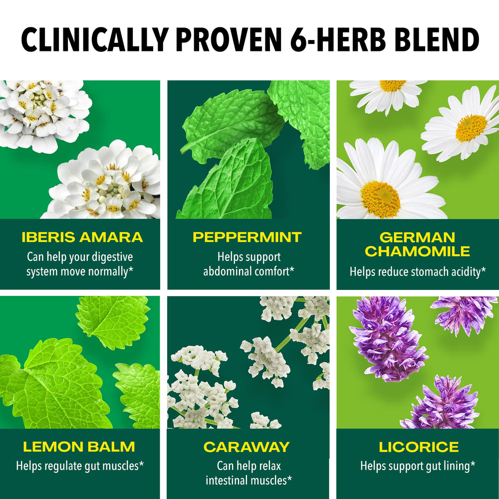 Iberogast softgels packaging and label communicate trusted digestive relief.