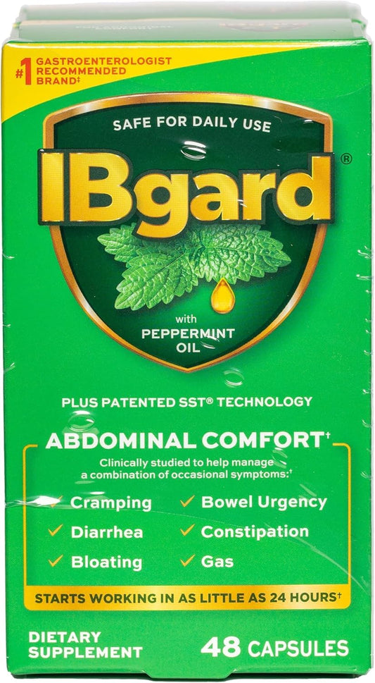 IBGARD gut health bottle showing daily gut support for convenience.