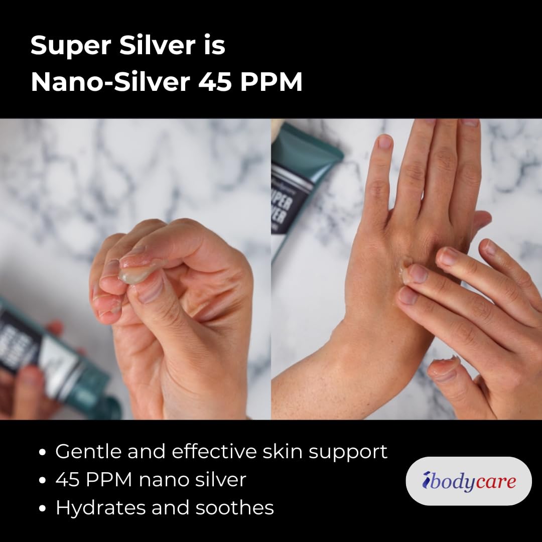 Close-up of nano silver particles in the ibodycare gel