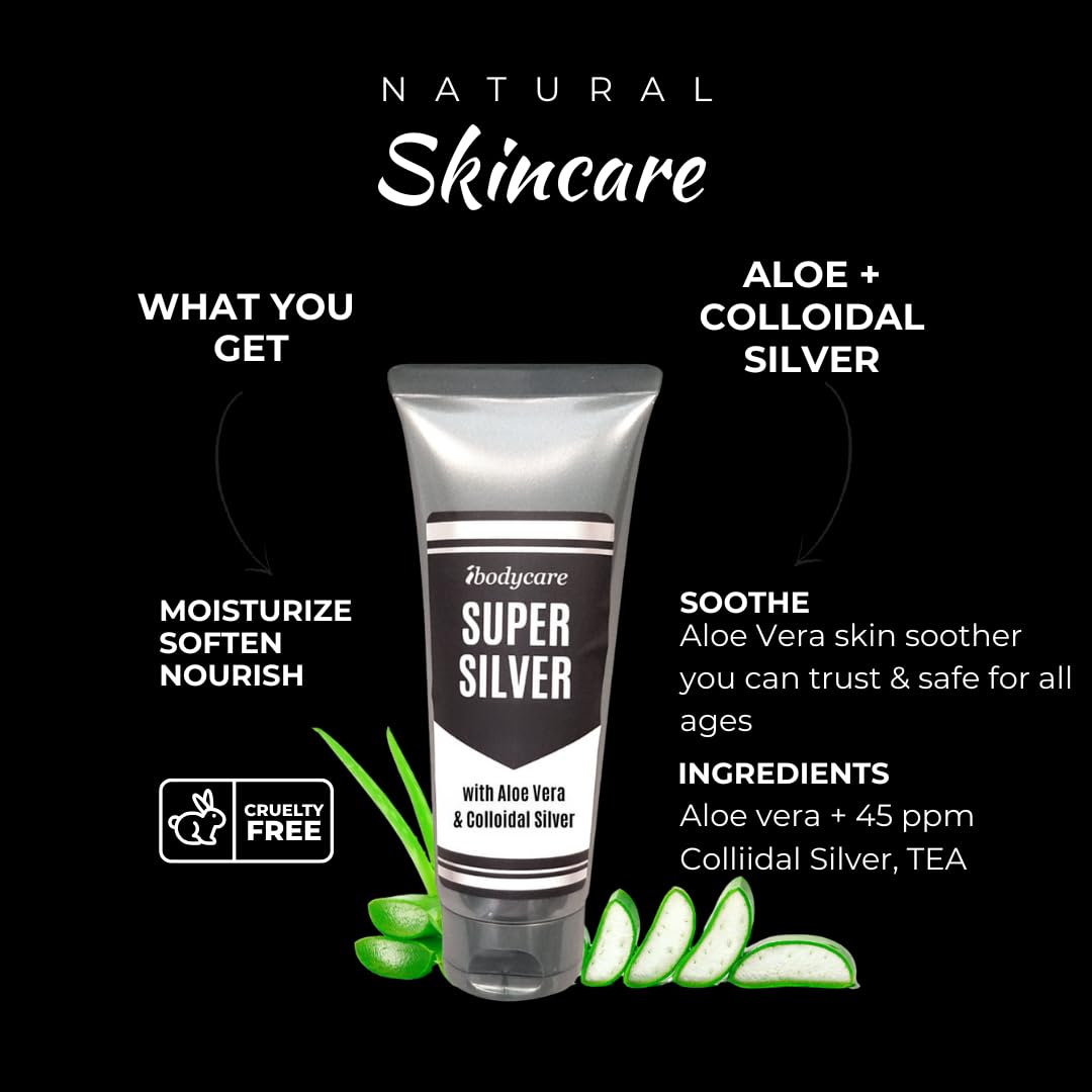 Paraben-free label on ibodycare Super Silver Gel