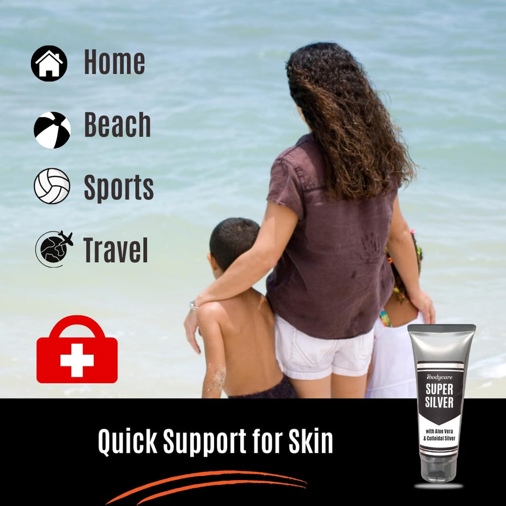 USA-made badge on ibodycare Silver Gel packaging