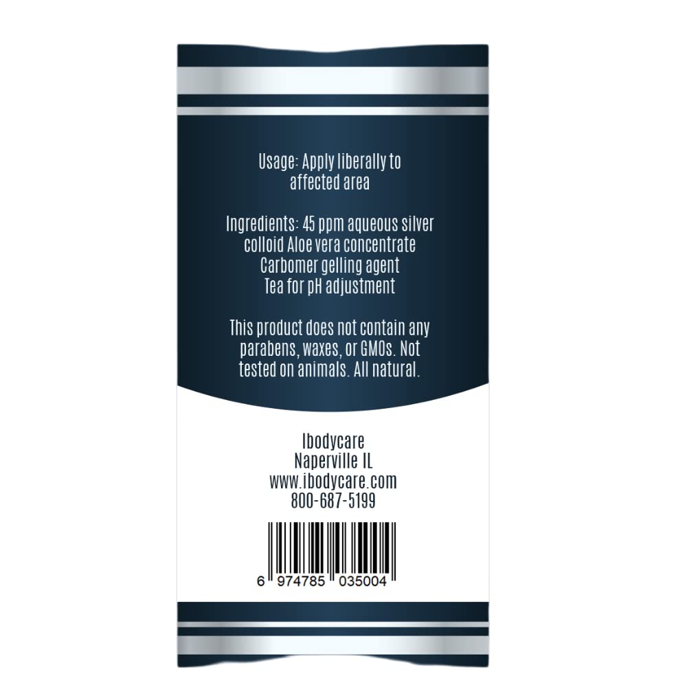 Product packaging and box for ibodycare Super Silver Gel