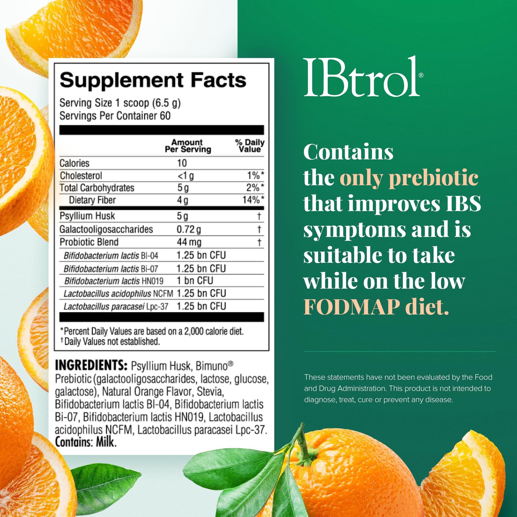Patented prebiotic component representation