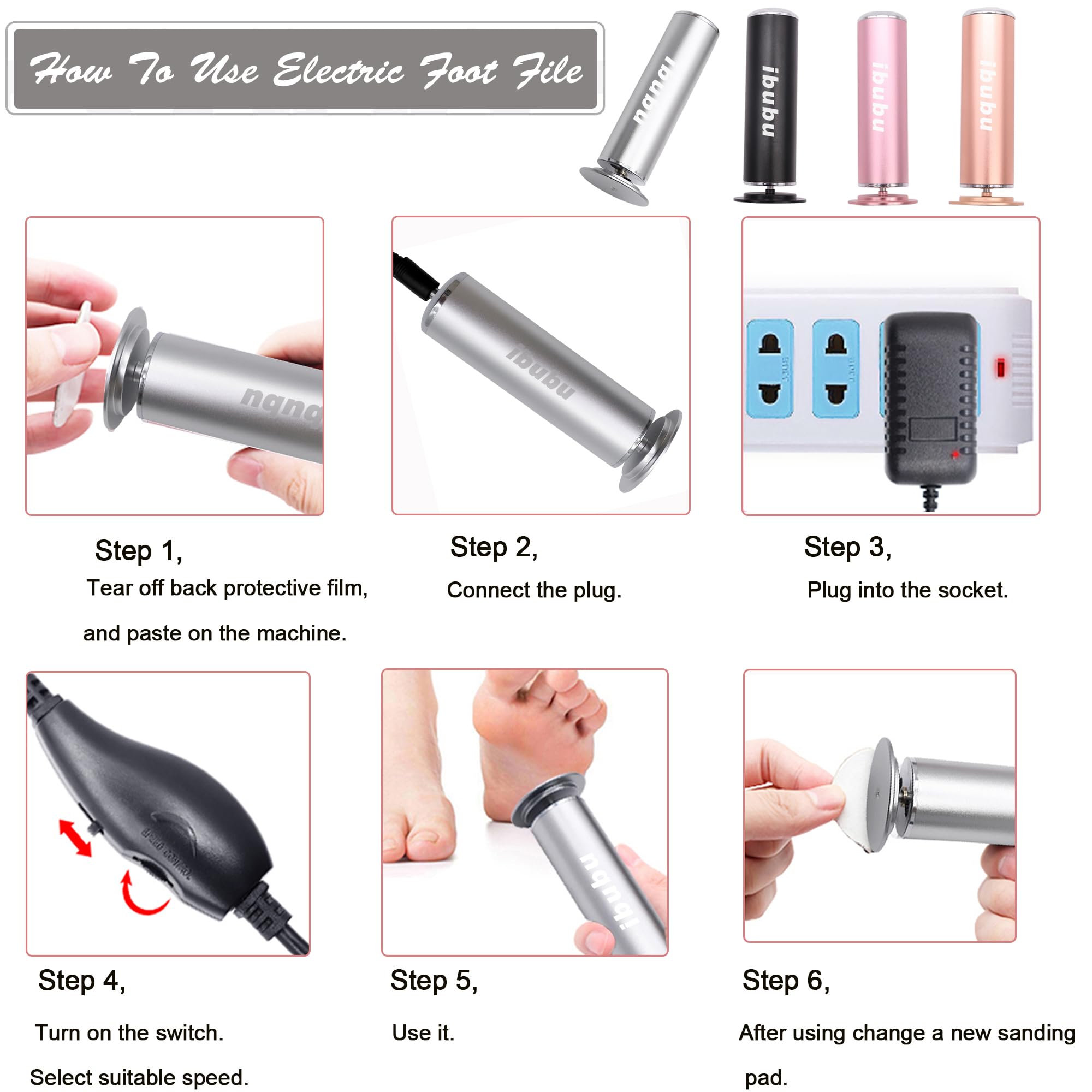 ibubu 360-degree rotating head delivers even material removal.