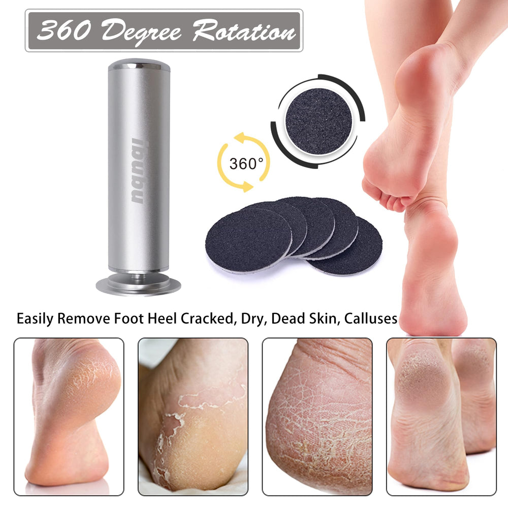 ibubu foot file removes dry skin on heels for smoother skin.