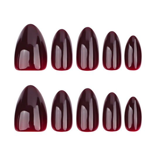 Icebobo almond dark red nail kit packaging showing contents for easy at-home use