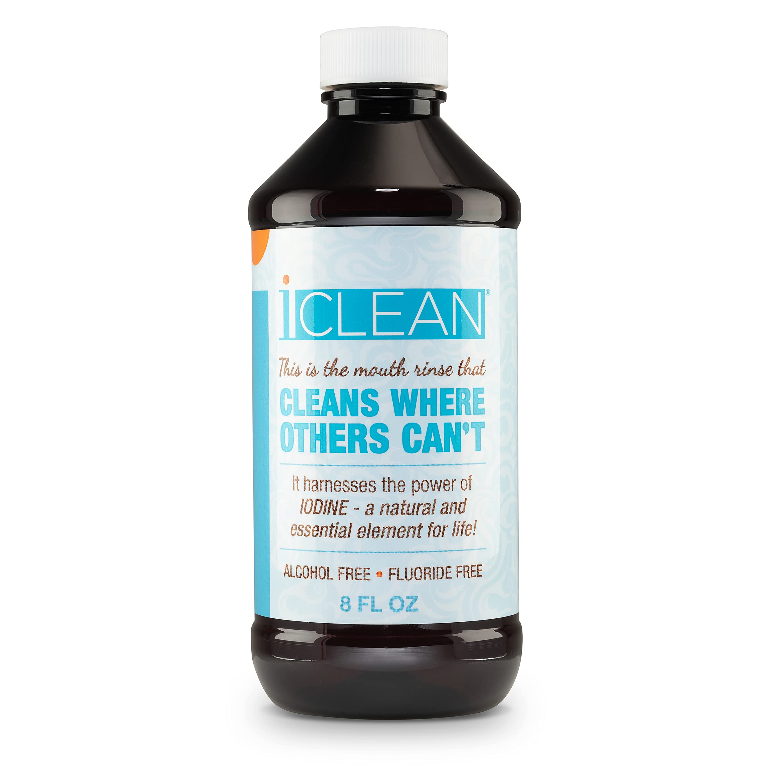 iCLEAN Mouthwash bottle with iodine formula