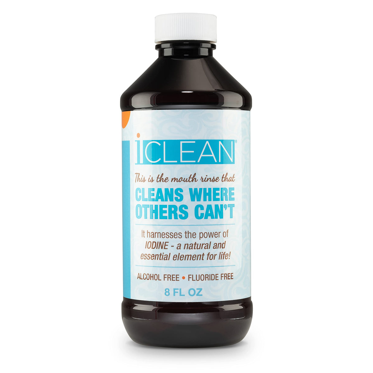 iCLEAN Mouthwash bottle with iodine formula