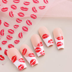 IDDFEVE self-adhesive decals in red black white finish.