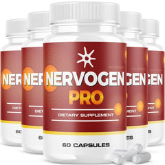 IDEAL PERFORMANCE 5 Pack Nervogen Pro Supplement 300 Capsules bottle