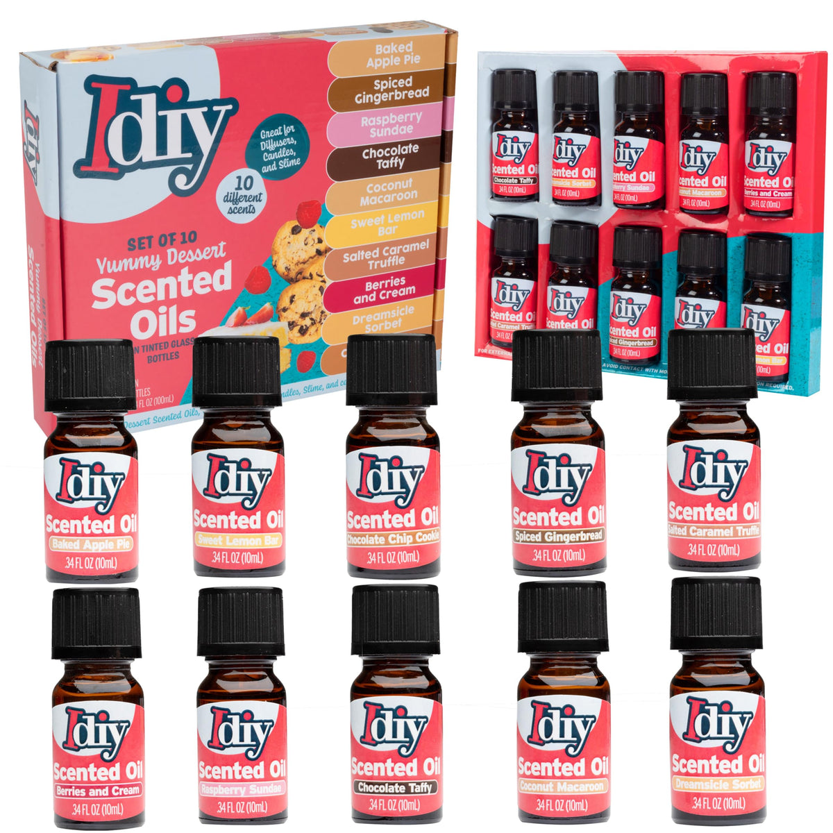 Idiy Yummy Dessert Oils 10ml bottle pour for diffusers and aromatherapy ambiance