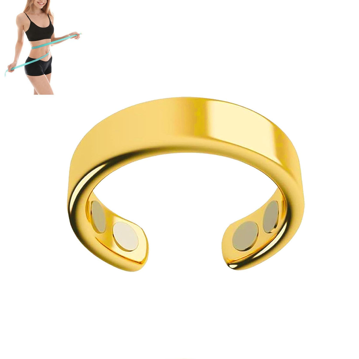 IENRGJ Rings for Women in Gold, front view