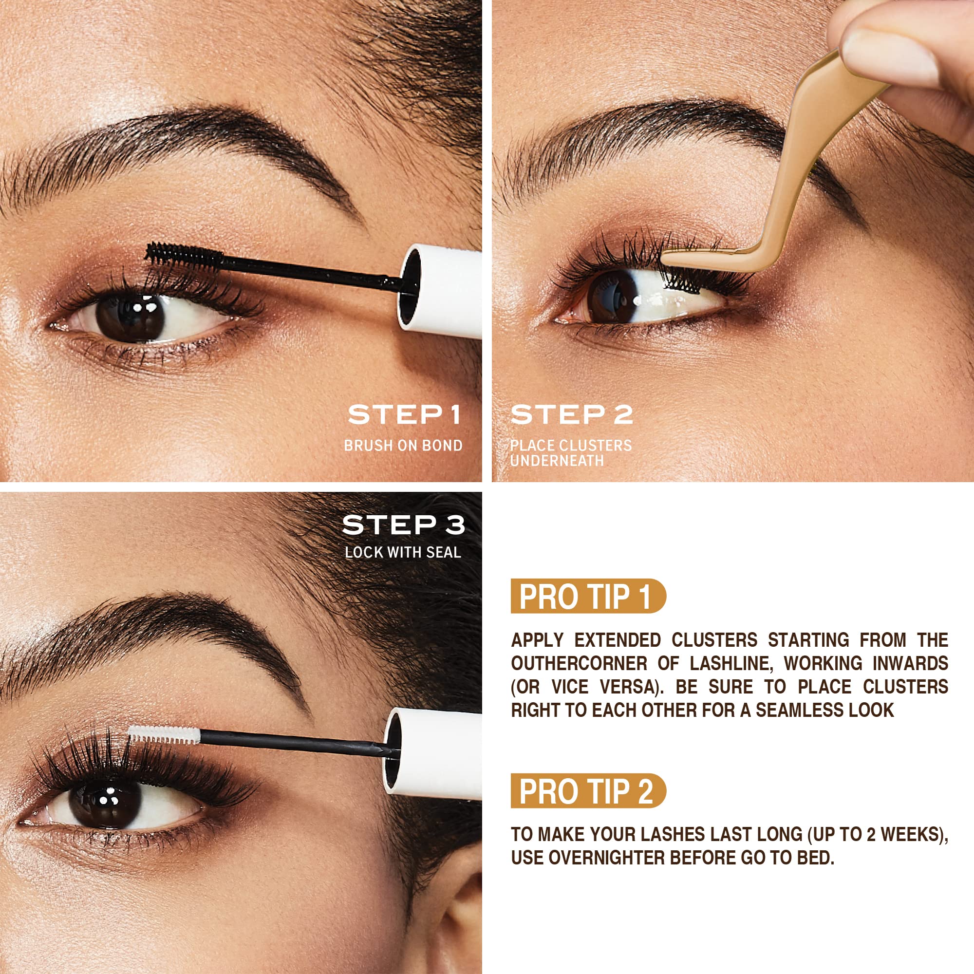 i•ENVY Extended Real Mink Lash Clusters reusable up to three times.