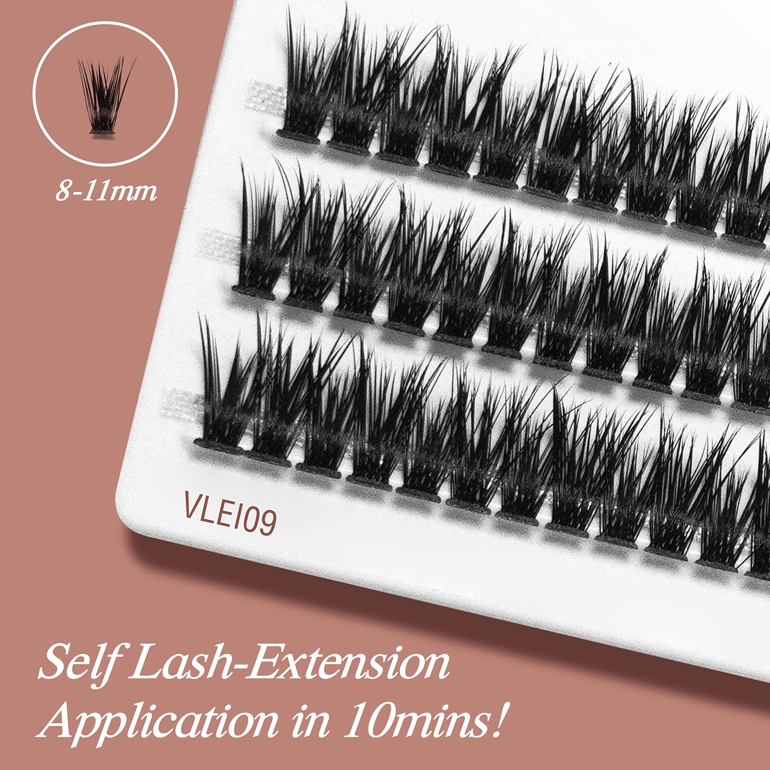 i•ENVY faux mink volume extension cluster lashes, setup for simple placement