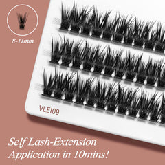 i•ENVY faux mink volume extension cluster lashes, setup for simple placement