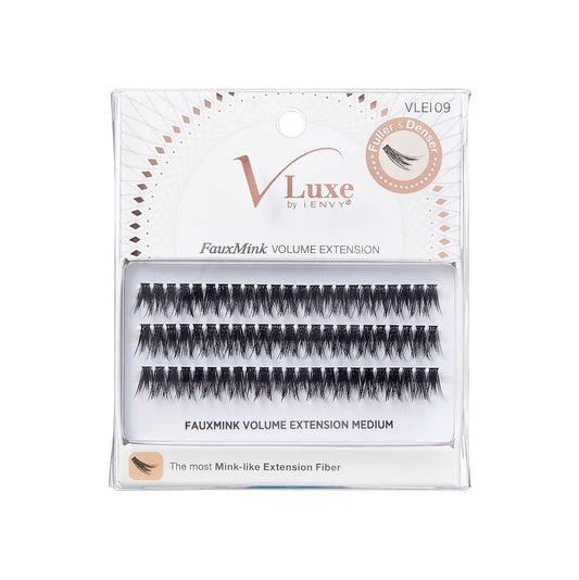i•ENVY faux mink volume cluster lashes, front view for easy DIY lash extensions