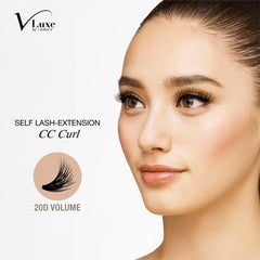 VLuxe CC Curl Lash Cluster 20D volume detail highlighting fuller eyes with light feel