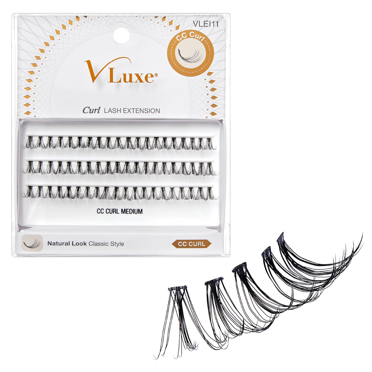 i•ENVY VLuxe CC Curl Lash Cluster Extensions show lifted lashes with a natural look for daily wear