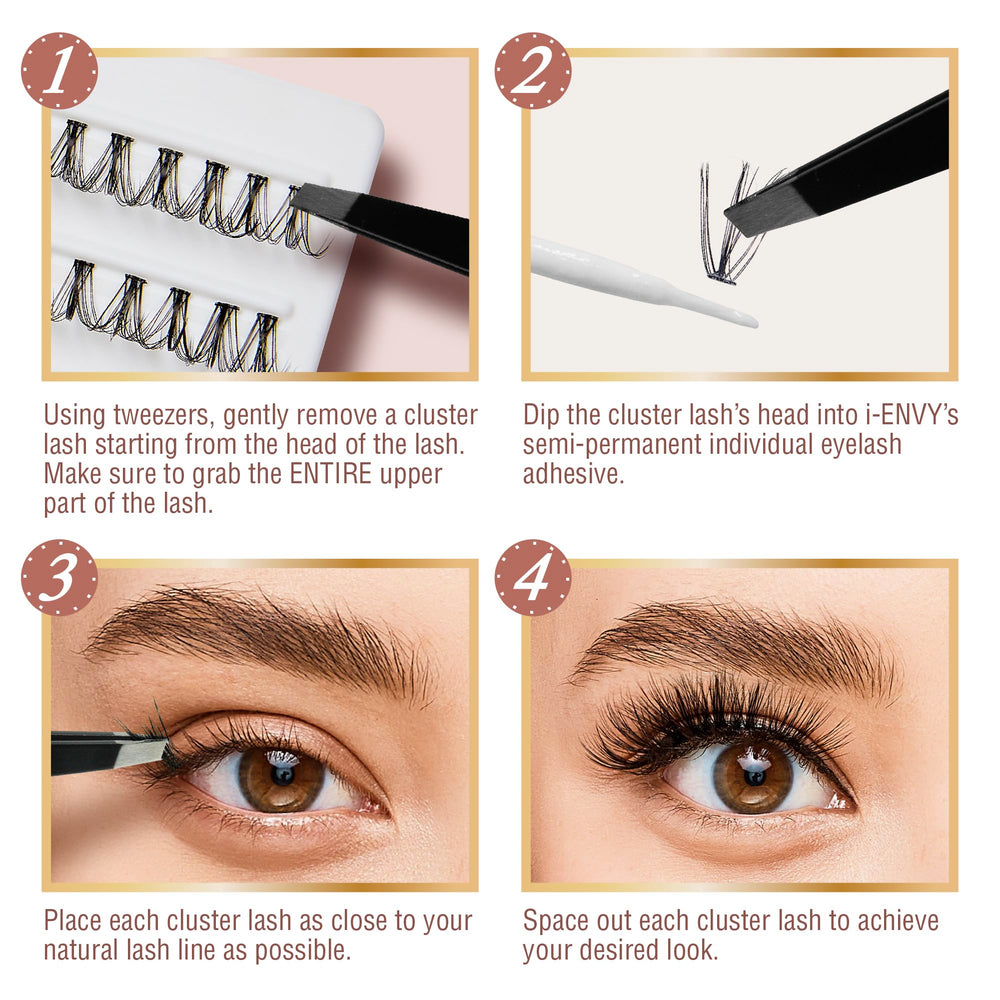 Professional VLuxe kit for VLuxe CC Curl Lash Cluster extensions in studio use