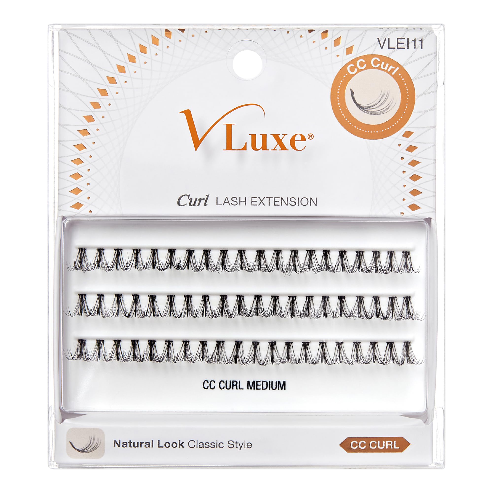 Soft-feel VLuxe CC Curl Lash Cluster lashes designed for all-day comfort