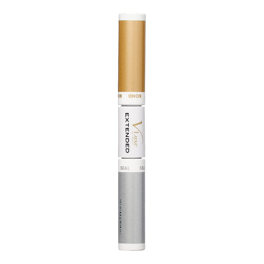 iEnvy VLuxe Extended lashes close-up showing lush synthetic fibers for natural look.