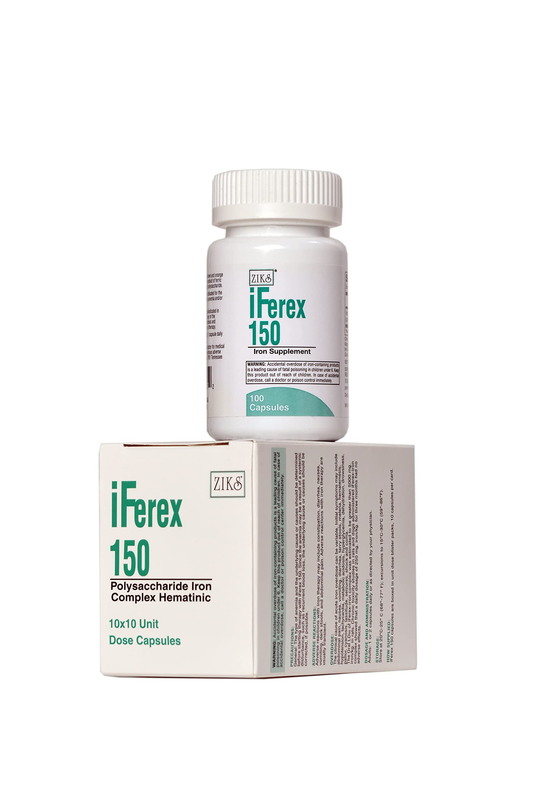 Close-up of iFerex 150 capsules