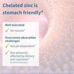 Chelated zinc absorption comparison visual